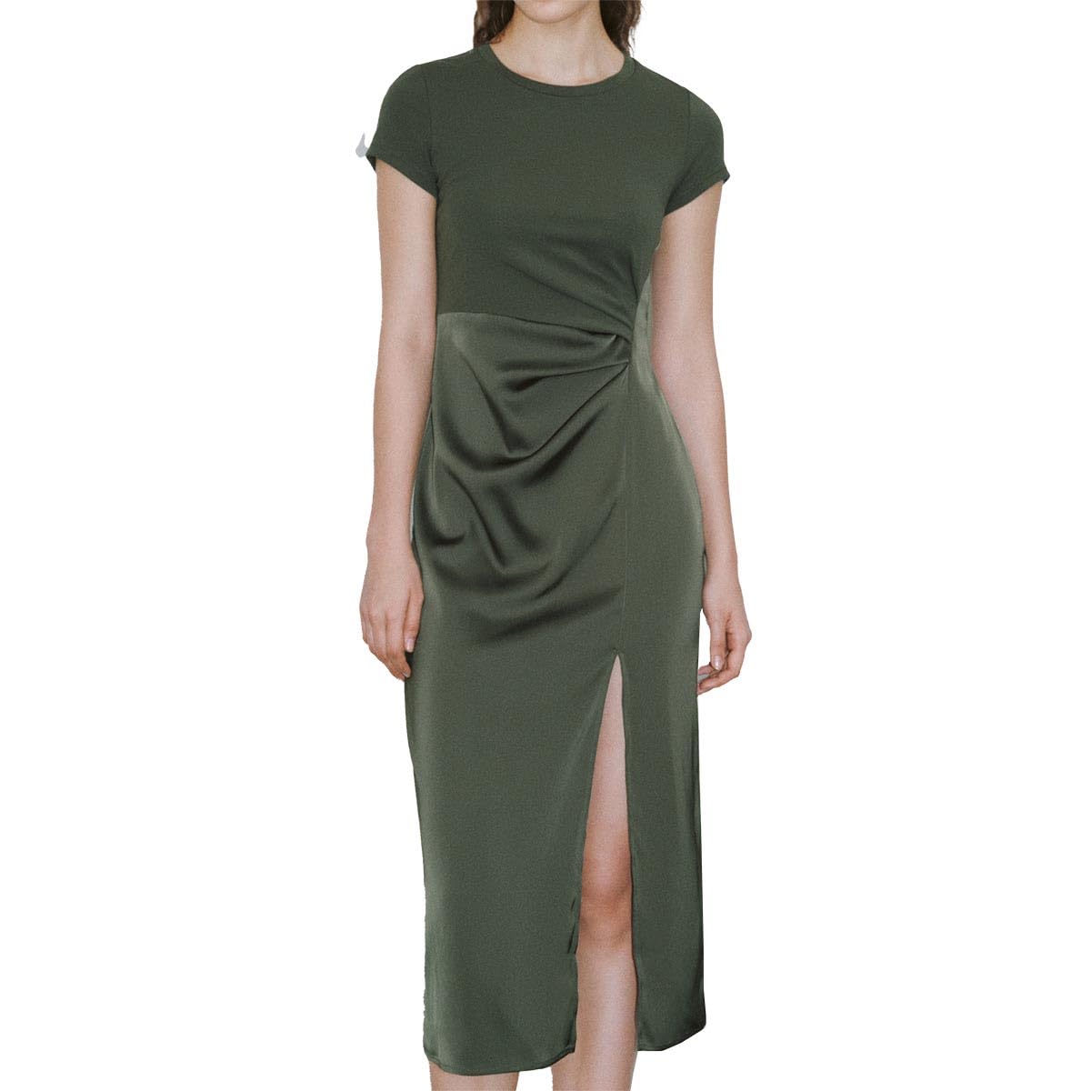 URBAN REVIVO Women's Summer Vintage Short Sleeve A-Line Casual Midi Dresses
| URBAN REVIVO Women's Summer Short Sleeve