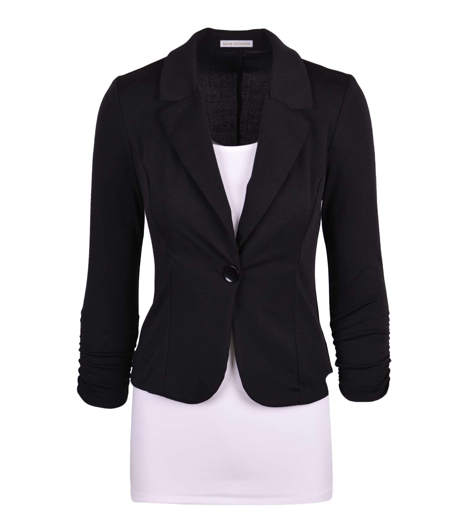 Auliné Collection Women's Casual Work Solid Color Knit Blazer for Office Professional Comfort
| Auliné Collection Women