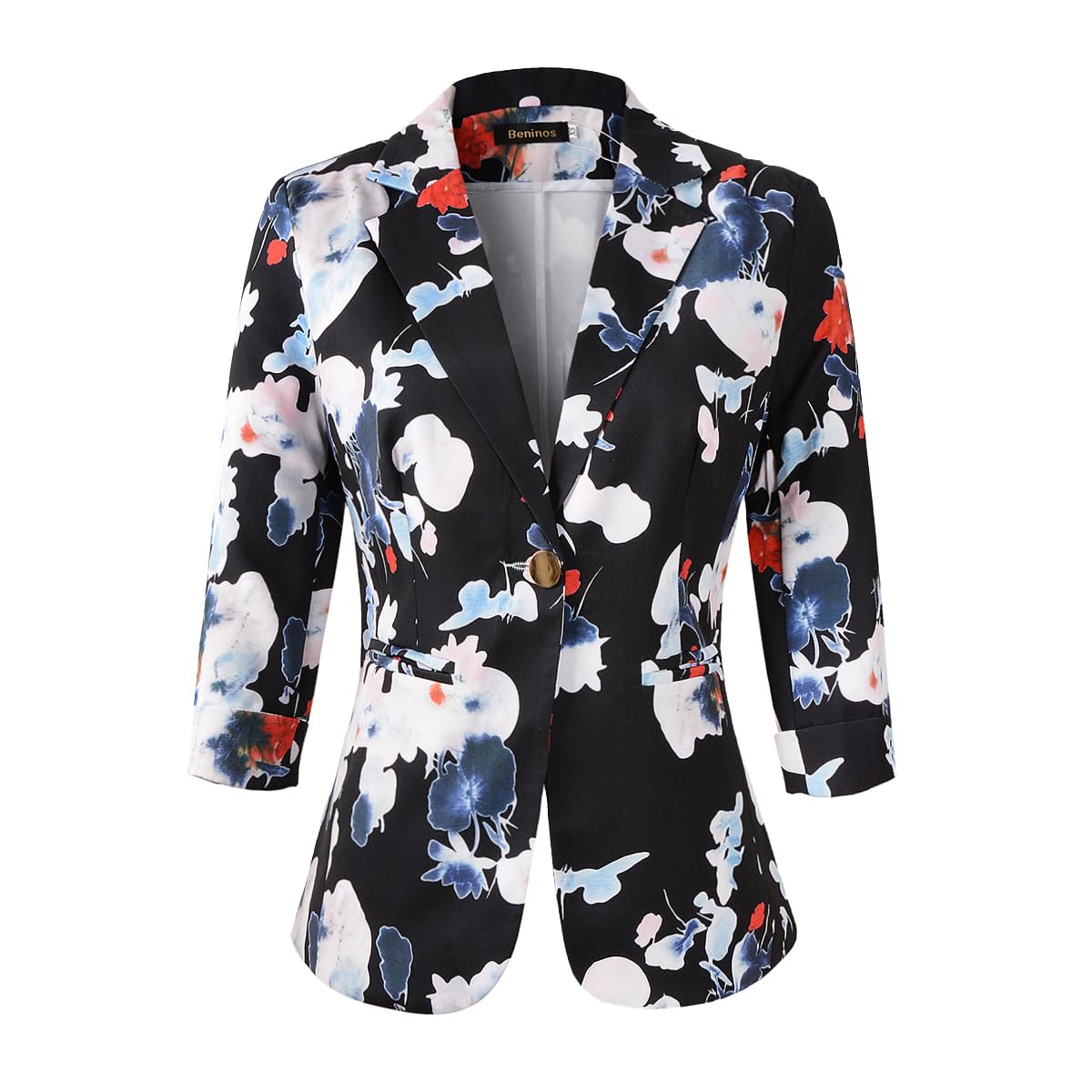 Beninos Womens Lightweight 3/4 Sleeve Office Work Blazer Jacket
| Beninos Womens 3/4 Sleeve Lightweight Office Work Bla